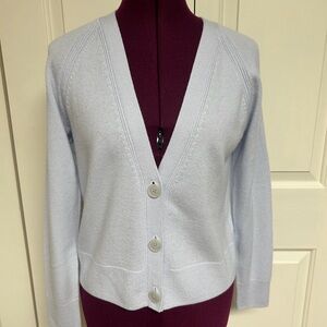 Banana Republic 3 Button Cropped V-Neck Cashmere Sweater - Size XS